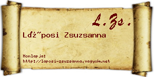 Láposi Zsuzsanna névjegykártya